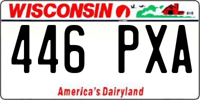 WI license plate 446PXA