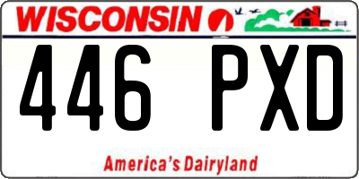 WI license plate 446PXD