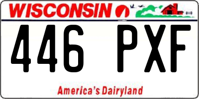 WI license plate 446PXF