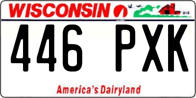 WI license plate 446PXK