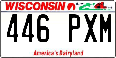 WI license plate 446PXM