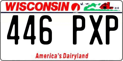 WI license plate 446PXP