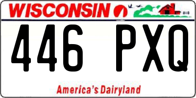 WI license plate 446PXQ