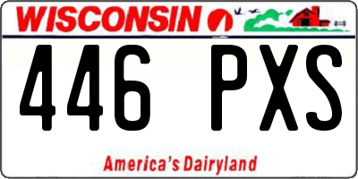 WI license plate 446PXS