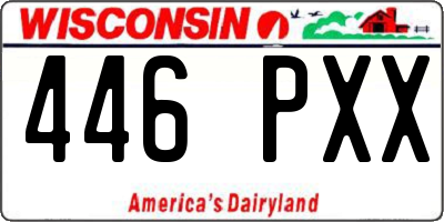 WI license plate 446PXX