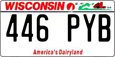 WI license plate 446PYB