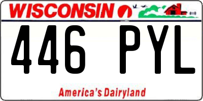 WI license plate 446PYL