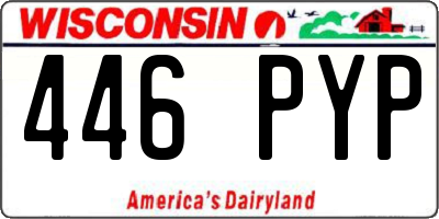 WI license plate 446PYP