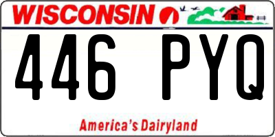 WI license plate 446PYQ