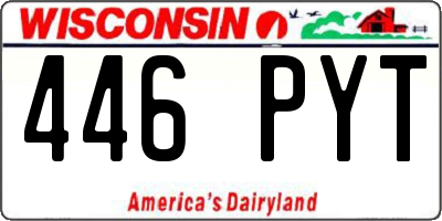 WI license plate 446PYT