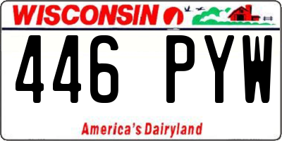 WI license plate 446PYW