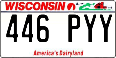 WI license plate 446PYY