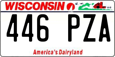 WI license plate 446PZA