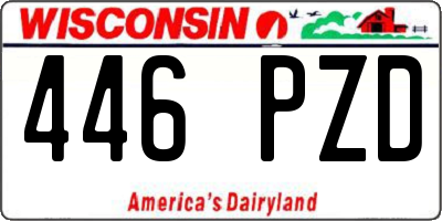 WI license plate 446PZD