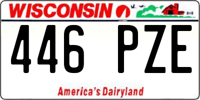 WI license plate 446PZE