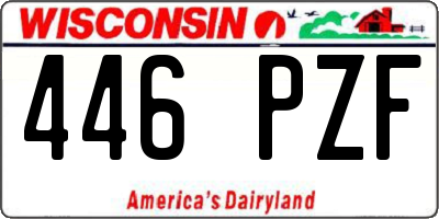 WI license plate 446PZF