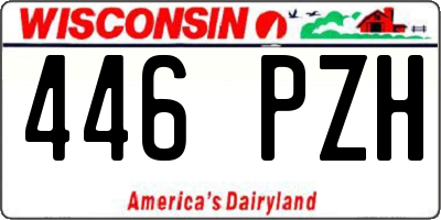 WI license plate 446PZH