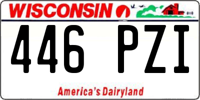 WI license plate 446PZI