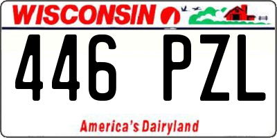 WI license plate 446PZL
