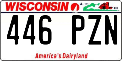 WI license plate 446PZN