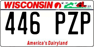 WI license plate 446PZP