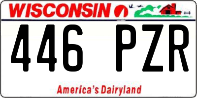 WI license plate 446PZR