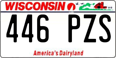 WI license plate 446PZS