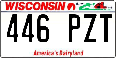 WI license plate 446PZT
