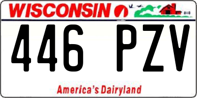 WI license plate 446PZV