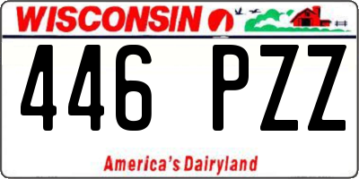 WI license plate 446PZZ
