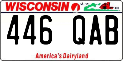WI license plate 446QAB