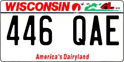 WI license plate 446QAE