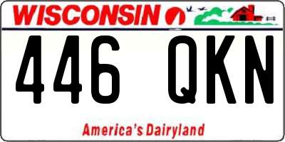 WI license plate 446QKN