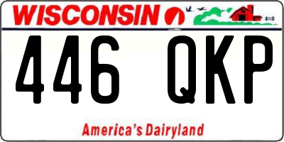 WI license plate 446QKP
