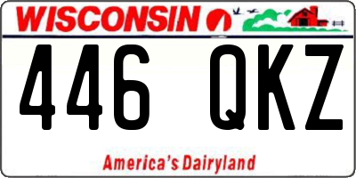 WI license plate 446QKZ