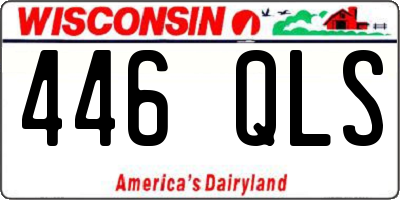 WI license plate 446QLS