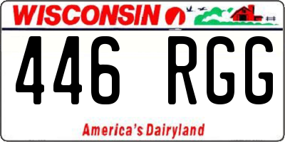 WI license plate 446RGG