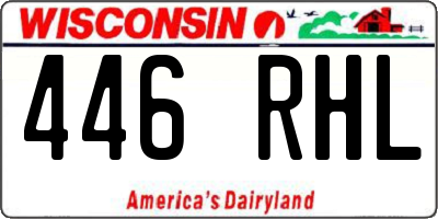 WI license plate 446RHL