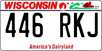 WI license plate 446RKJ