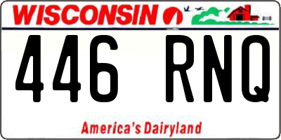 WI license plate 446RNQ