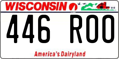 WI license plate 446ROO