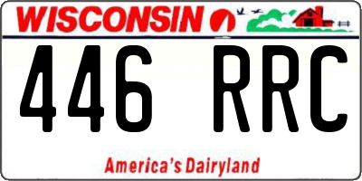 WI license plate 446RRC