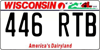 WI license plate 446RTB