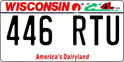 WI license plate 446RTU