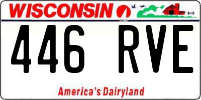 WI license plate 446RVE