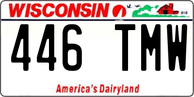 WI license plate 446TMW