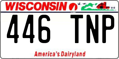 WI license plate 446TNP