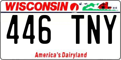 WI license plate 446TNY