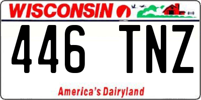 WI license plate 446TNZ
