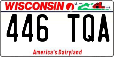 WI license plate 446TQA